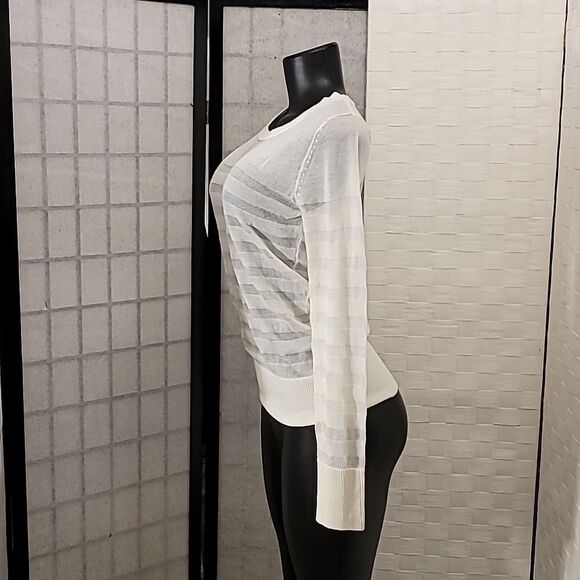 BRAND NEW PROOF KNIT WITH AN OPEN WEAVE LONG SLEEVE SWEATER - Picture 9 of 14